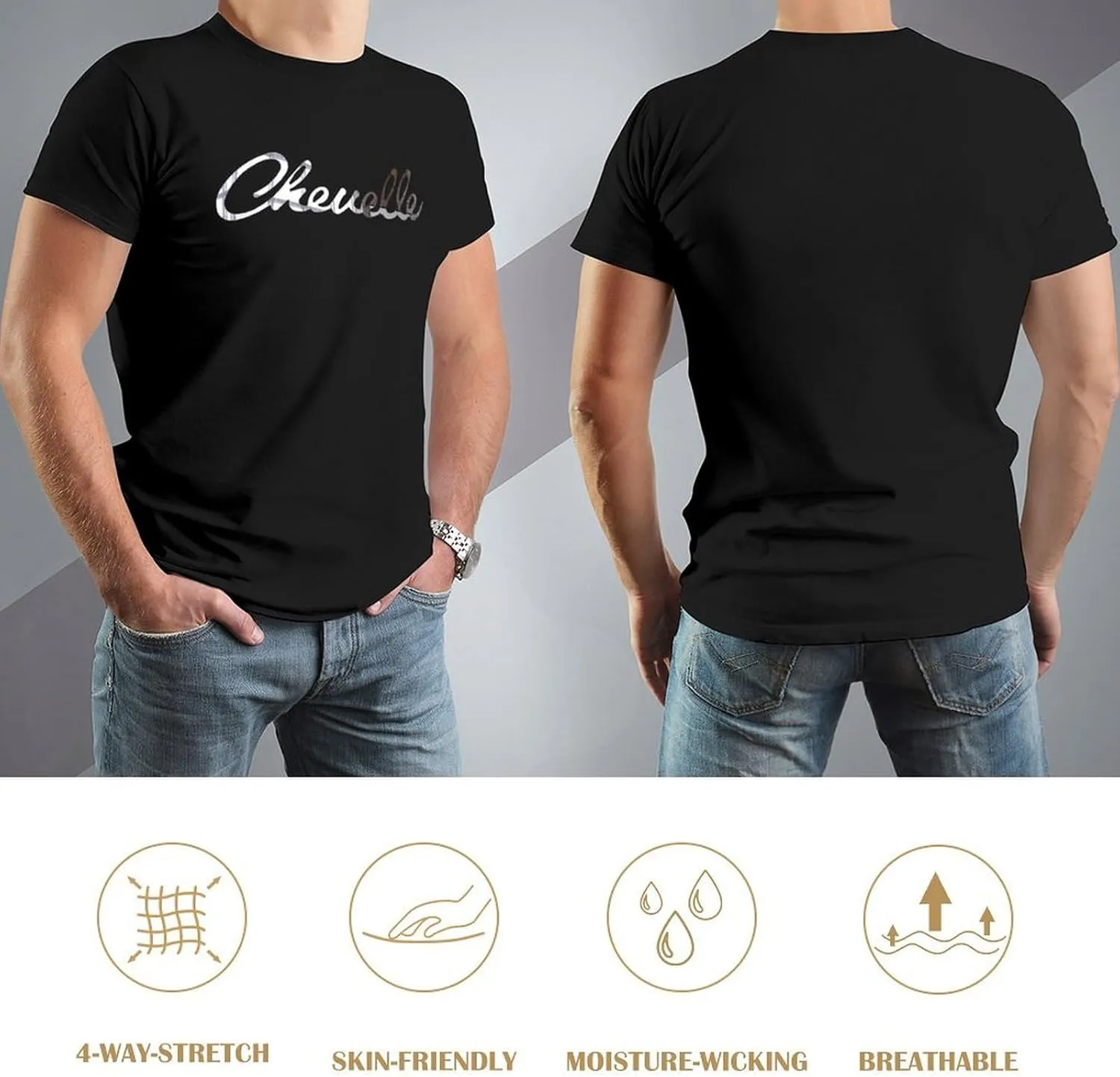 Chevelles Men'S T-Shirts Casual Cotton Short Shirt Classic Crewneck Teens Tee Tops