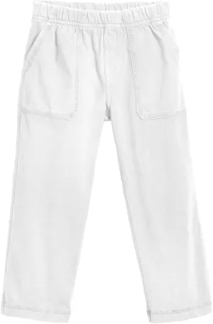 City Threads Big Boys' and Girls' Soft Jersey Tonal Stitch Pant Perfect for Sensitive Skin SPD Sensory Friendly Clothing - White 14