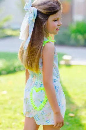 CLEARANCE DEAL - Sal & Pimenta - Girls Hawaiian Floral Print Playsuit