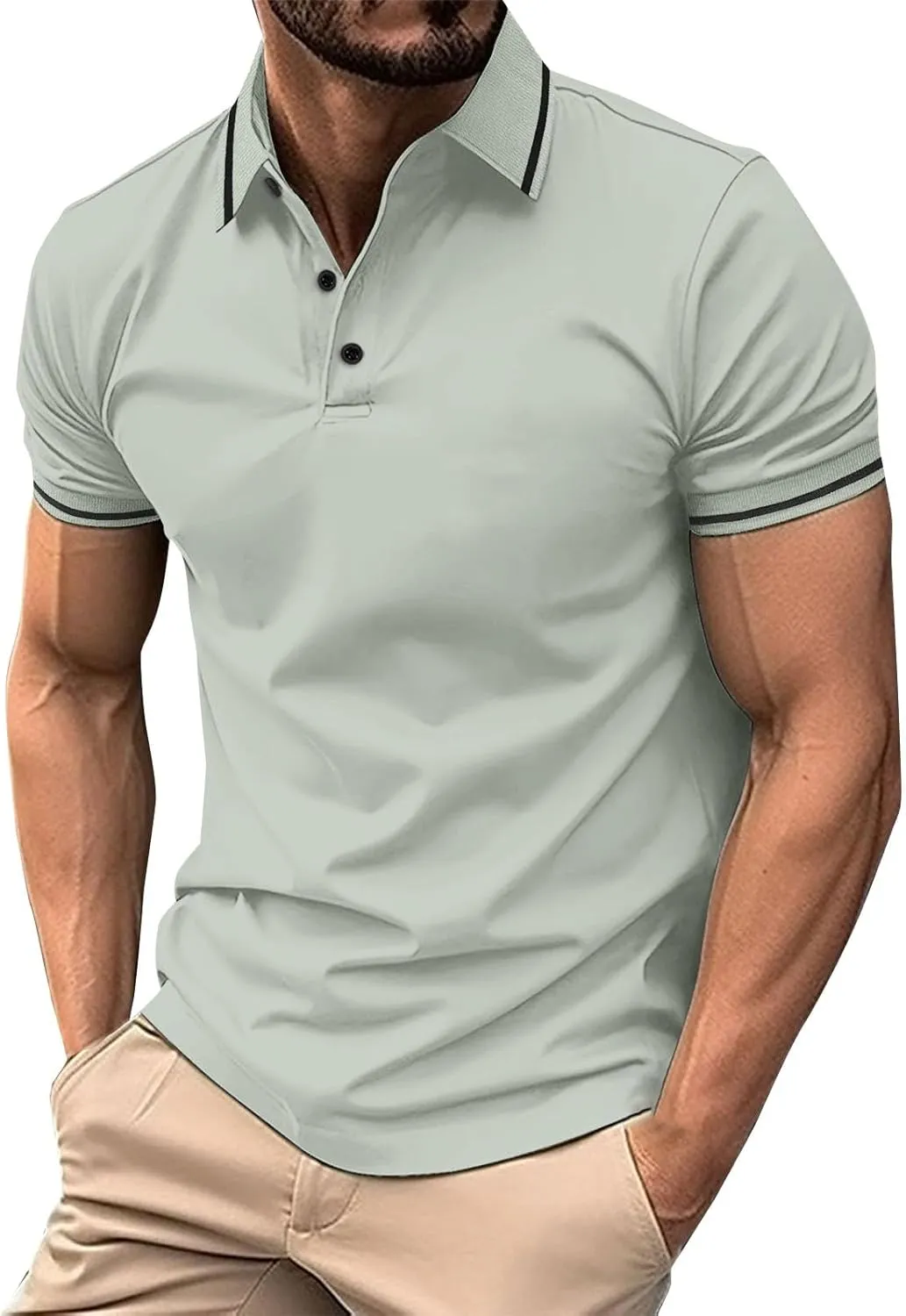 Collared Shirt Men Short Sleeve Button Down Big and Tall Pocket Casual Summer Beach Tee Shirts Cruise Fashion Trendy Tshirts