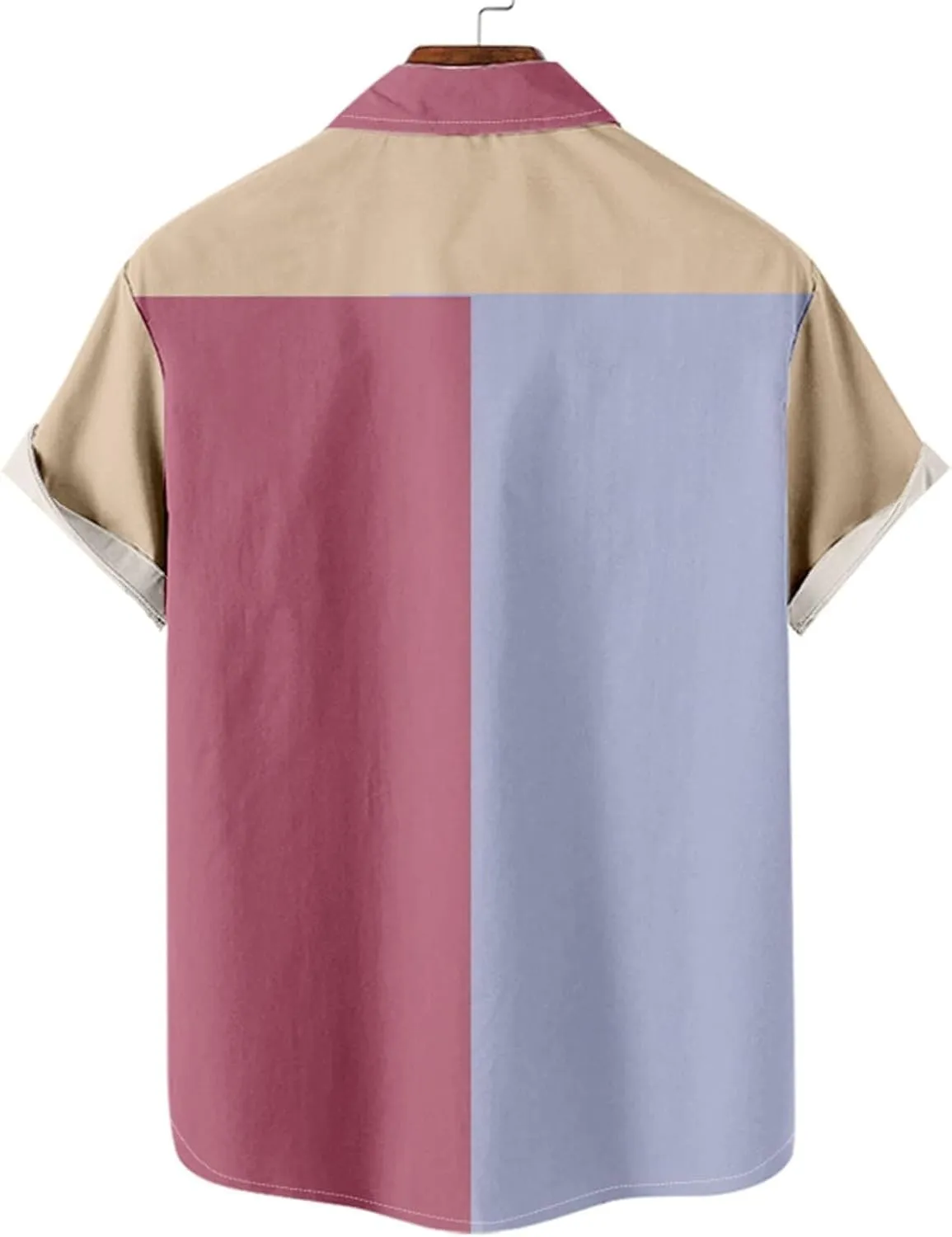 Collared Shirt Men Short Sleeve Button Down Big and Tall Pocket Casual Summer Beach Tee Shirts Cruise Fashion Trendy Tshirts