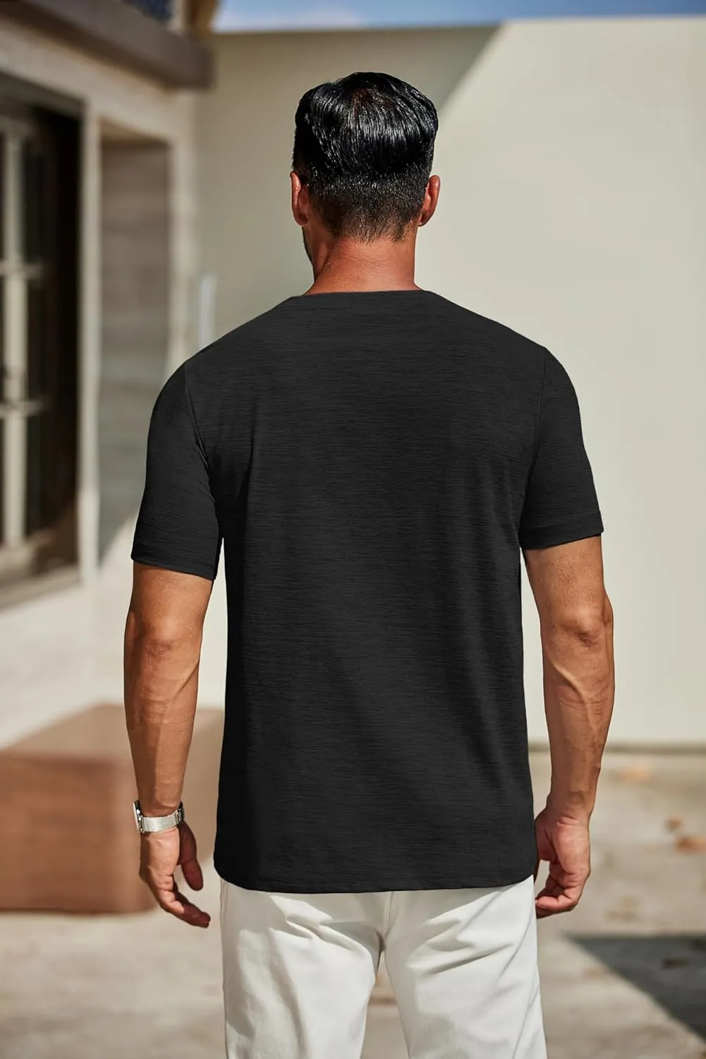 COOFANDY Men's T Shirts Short Sleeve Classic V Neck T-Shirt Casual Summer Basic Tee Shirt