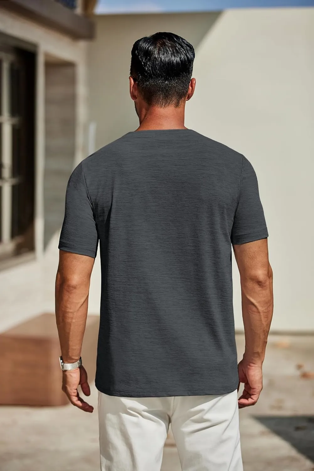 COOFANDY Men's T Shirts Short Sleeve Classic V Neck T-Shirt Casual Summer Basic Tee Shirt
