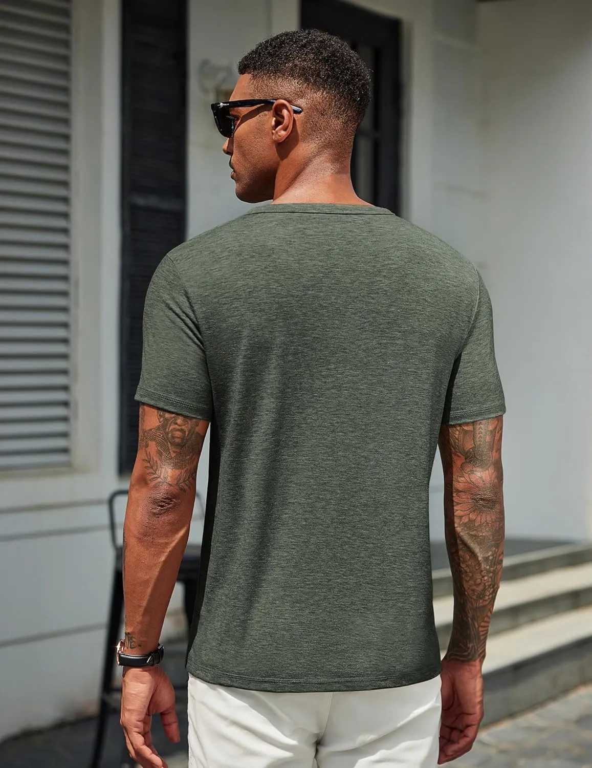 COOFANDY Men's T Shirts Short Sleeve Soft Crew Neck Lightweight Tee Shirts Casual Summer Basic Tops