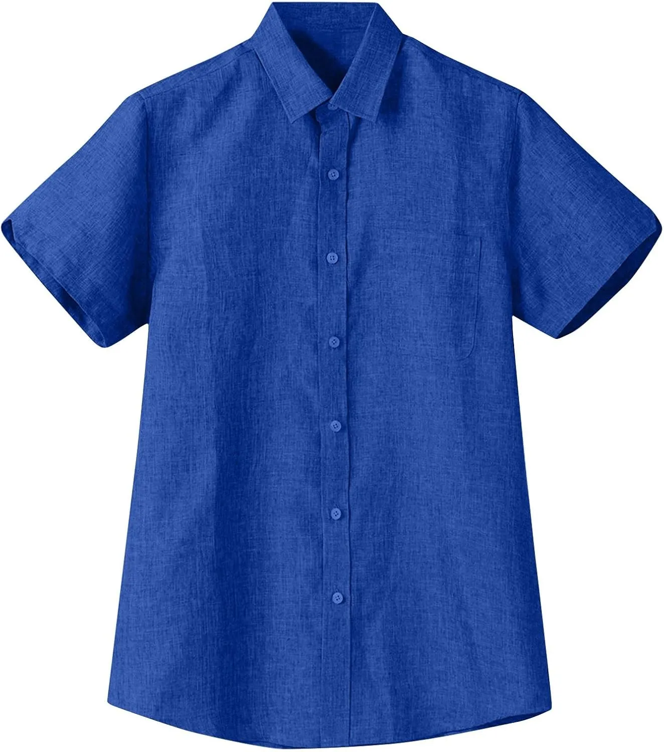 Cotton Lined Shirts for Men Short Sleeve Hawaiian Button Up T-Shirts Summer Solid Tee Shirt Beach Lapel Collared Tops