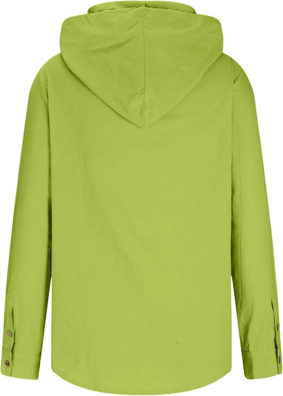 Cotton Linen Hoodie for Men Drawstring Hooded Button Down Beach Hippie Shirt Long Sleeve Button Spring Summer Shirts