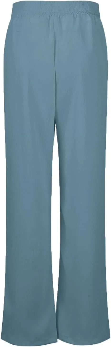 Cotton Linen Pants for Women 2025 Trendy Wide Leg Joggers Pants High Waist Drawstring Casual Loose Pant with Pockets