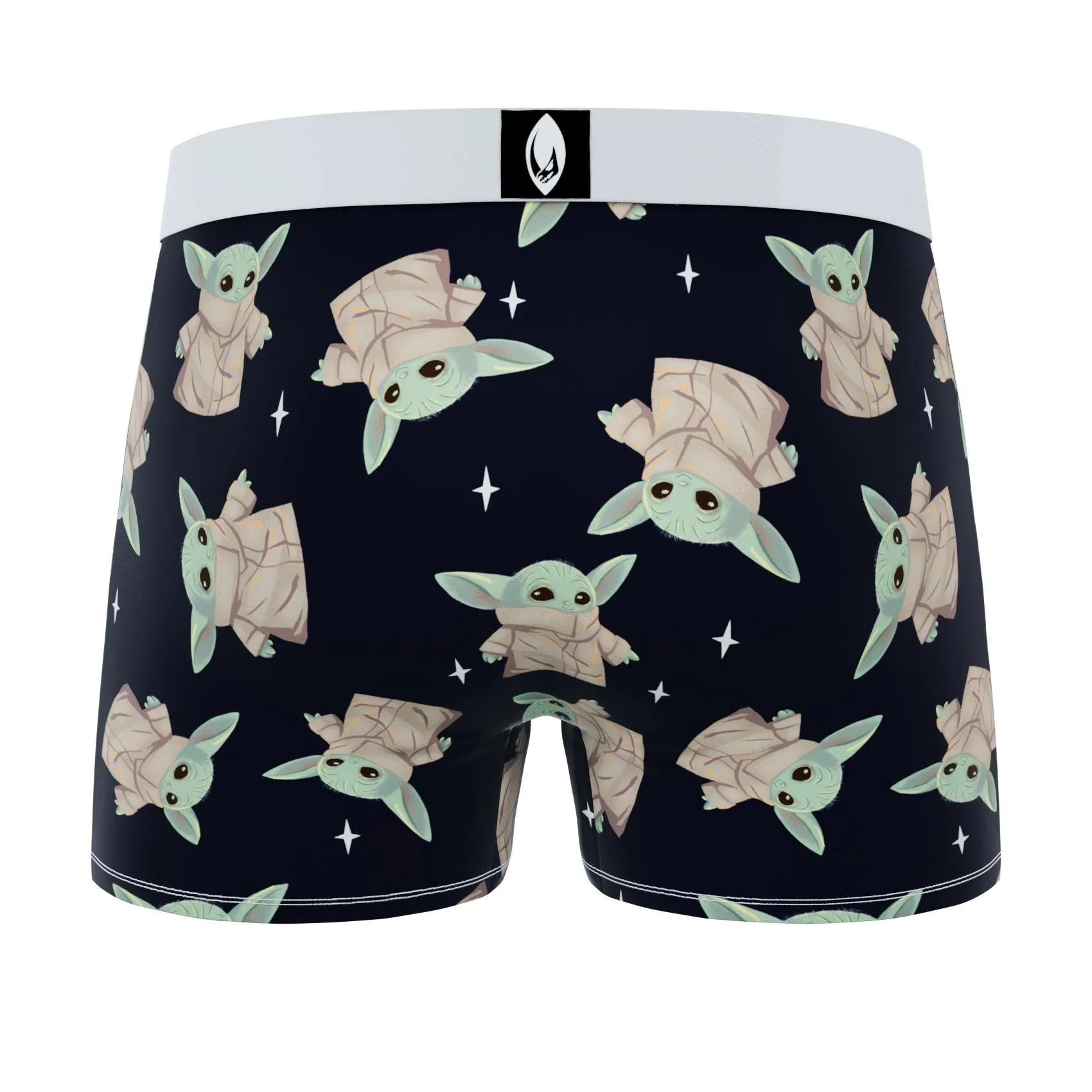 CRAZYBOXER Mandalorian baby Yoda black Men's Boxer Briefs