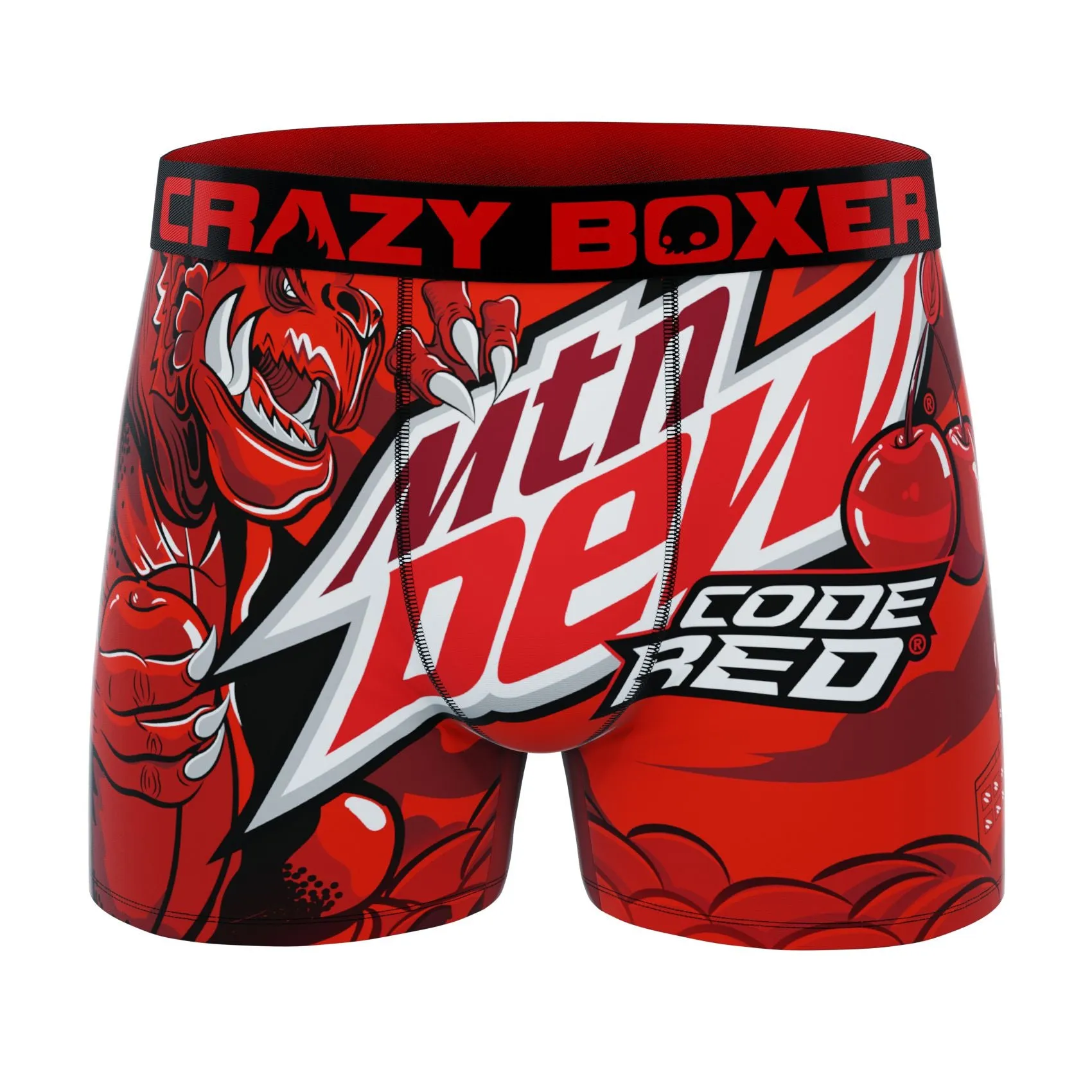 CRAZYBOXER Mountain Dew Code Red Men's Boxer Briefs (Creative Packaging)