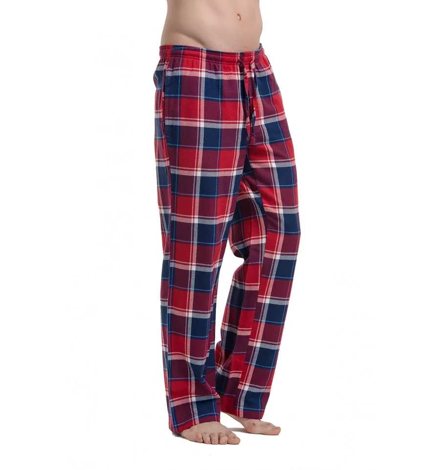 CYZ Men's 100% Cotton Super Soft Yarn Dyed Flannel Plaid Pajama/Louge Pants