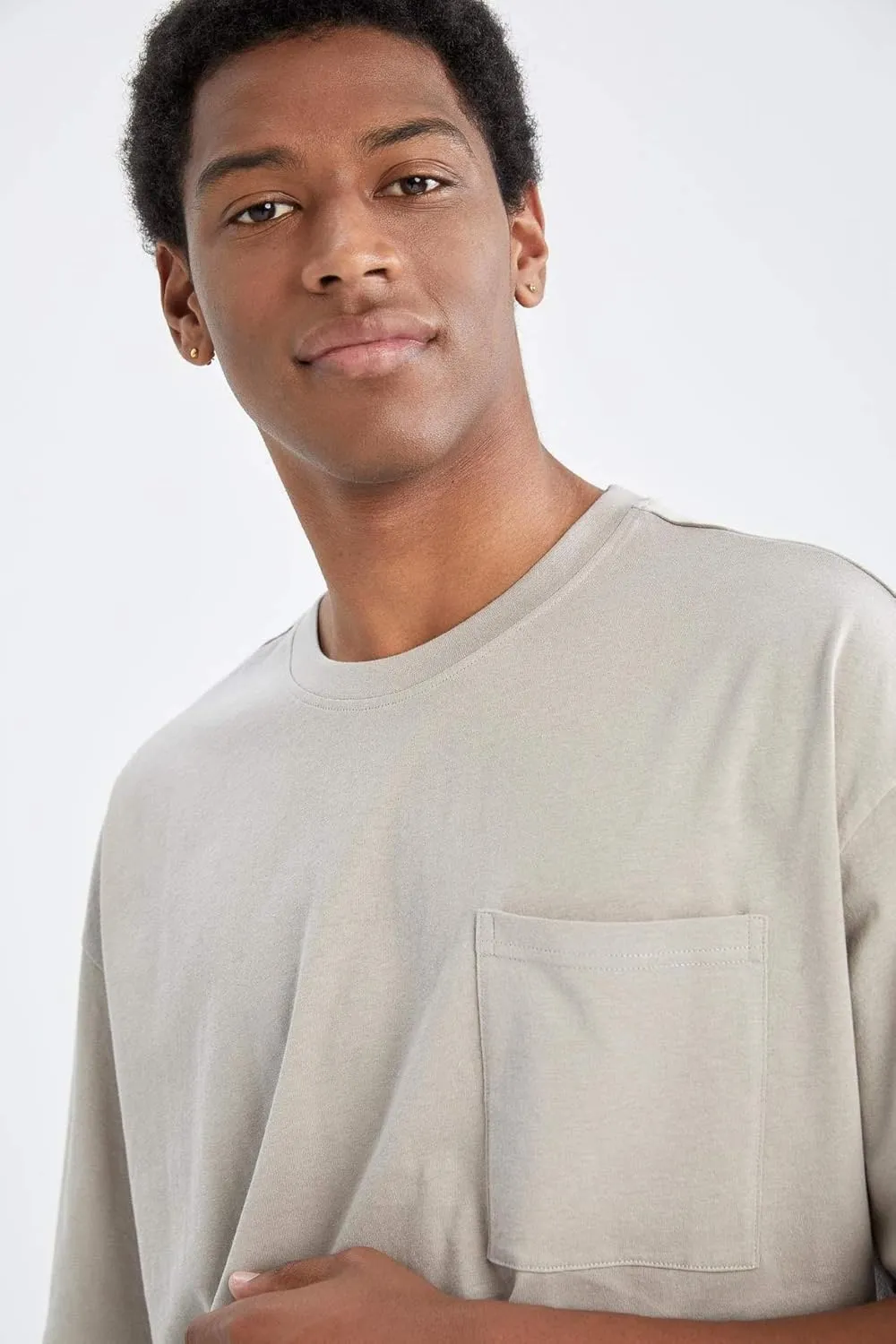 DeFacto Young Men Short Sleeve Crew Neck Oversized Tshirts 100% Cotton – Young Men Oversized Crew Neck T-Shirts
