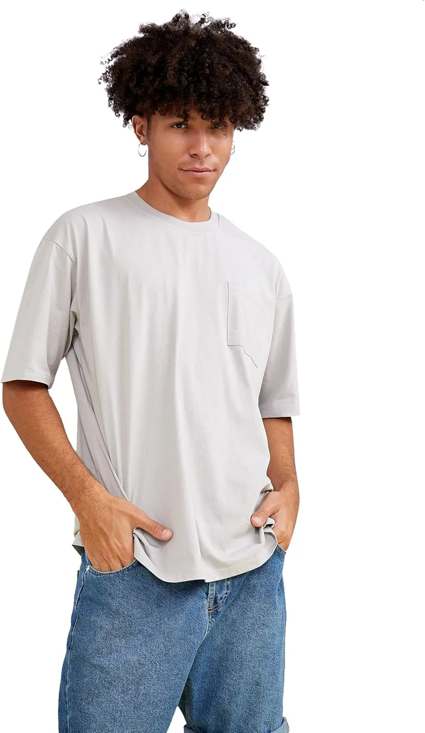 DeFacto Young Men Short Sleeve Crew Neck Oversized Tshirts 100% Cotton – Young Men Oversized Crew Neck T-Shirts