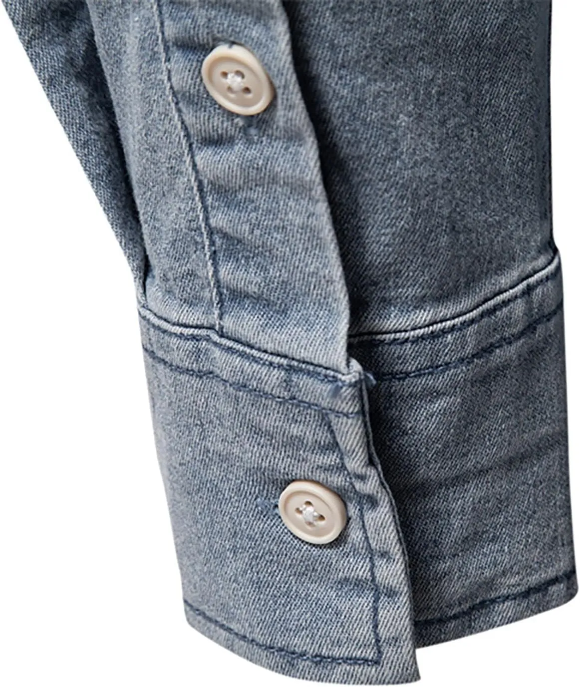 Denim Shirt Men Cotton Short Sleeve Button Down Slim Fit Cowboy Shirts Big and Tall Summer Beach Vacation Cruise Pocket Shirt