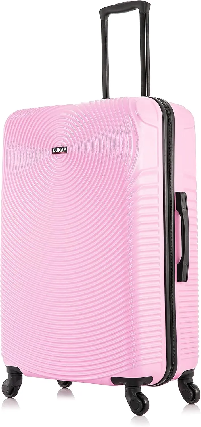 DUKAP INCEPTION Luggage with Spinner Wheels | Durable Lightweight Hardside Suitcase, Travel Bag with Handle and Trolley, 28-Inch Large Checked Luggage | Pink