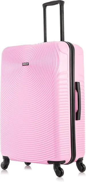 DUKAP INCEPTION Luggage with Spinner Wheels | Durable Lightweight Hardside Suitcase, Travel Bag with Handle and Trolley, 28-Inch Large Checked Luggage | Pink