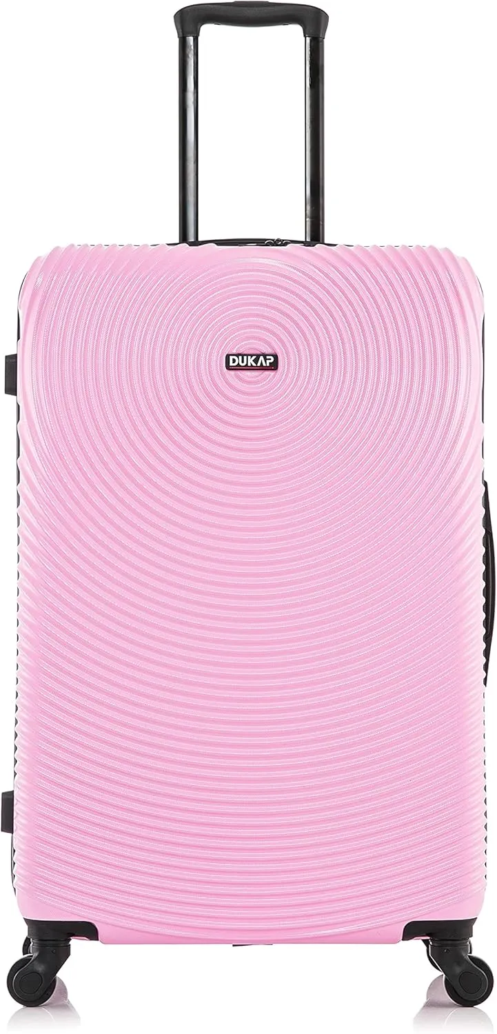 DUKAP INCEPTION Luggage with Spinner Wheels | Durable Lightweight Hardside Suitcase, Travel Bag with Handle and Trolley, 28-Inch Large Checked Luggage | Pink