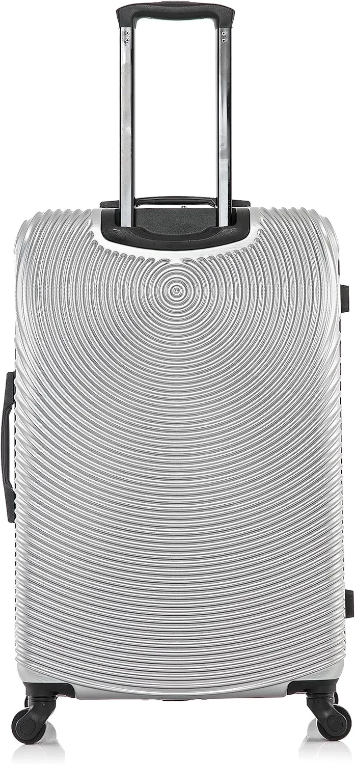 DUKAP INCEPTION Luggage with Spinner Wheels | Durable Lightweight Hardside Suitcase, Travel Bag with Handle and Trolley, 28-Inch Large Checked Luggage | Silver