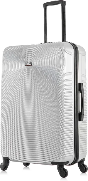 DUKAP INCEPTION Luggage with Spinner Wheels | Durable Lightweight Hardside Suitcase, Travel Bag with Handle and Trolley, 28-Inch Large Checked Luggage | Silver