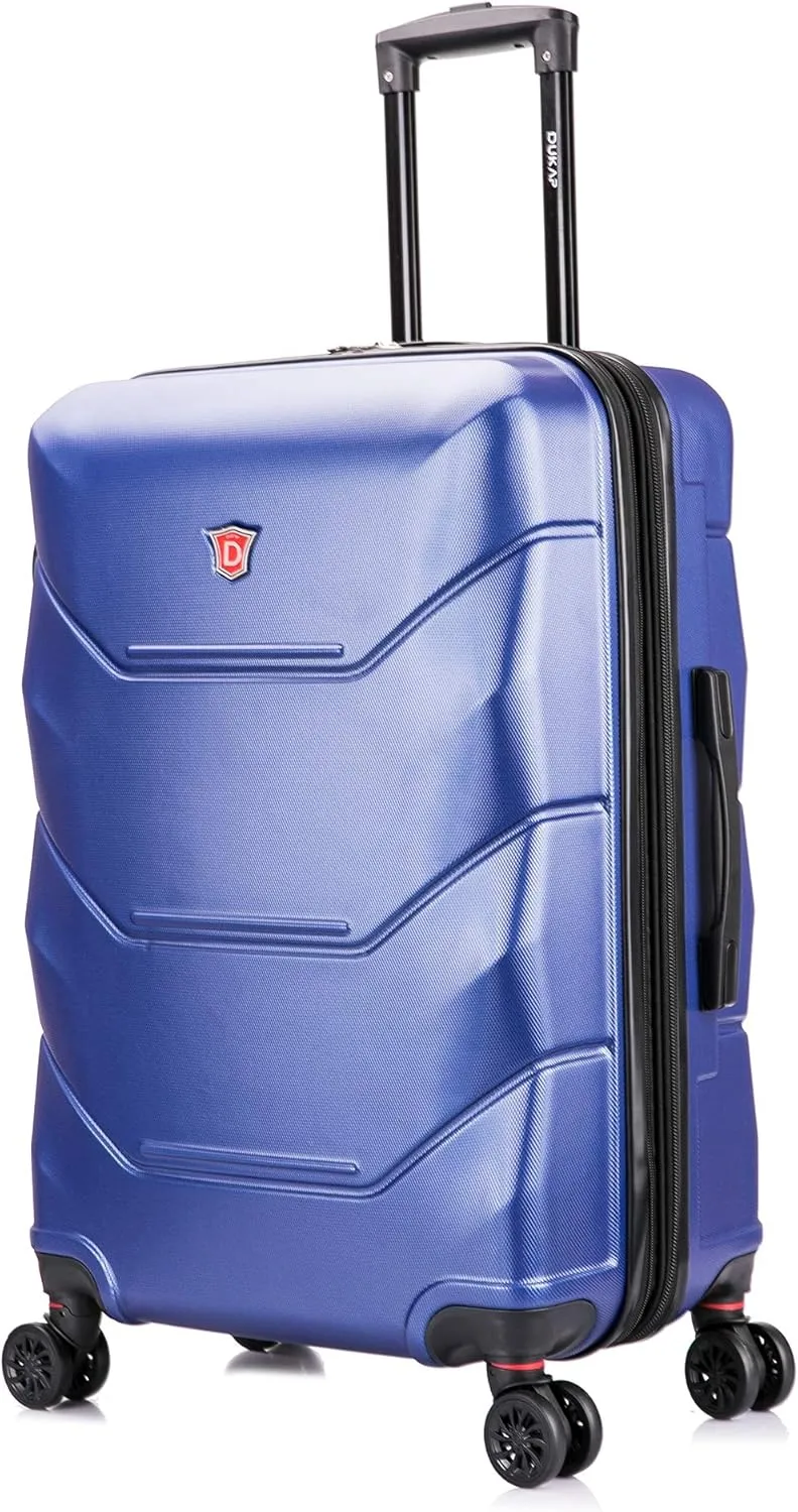 DUKAP ZONIX Luggage with Spinner Wheels | Durable Lightweight Hardside Suitcase, Spacious Travel Bag with Handle and Trolley | 26 Inch Medium Checked Luggage | Blue