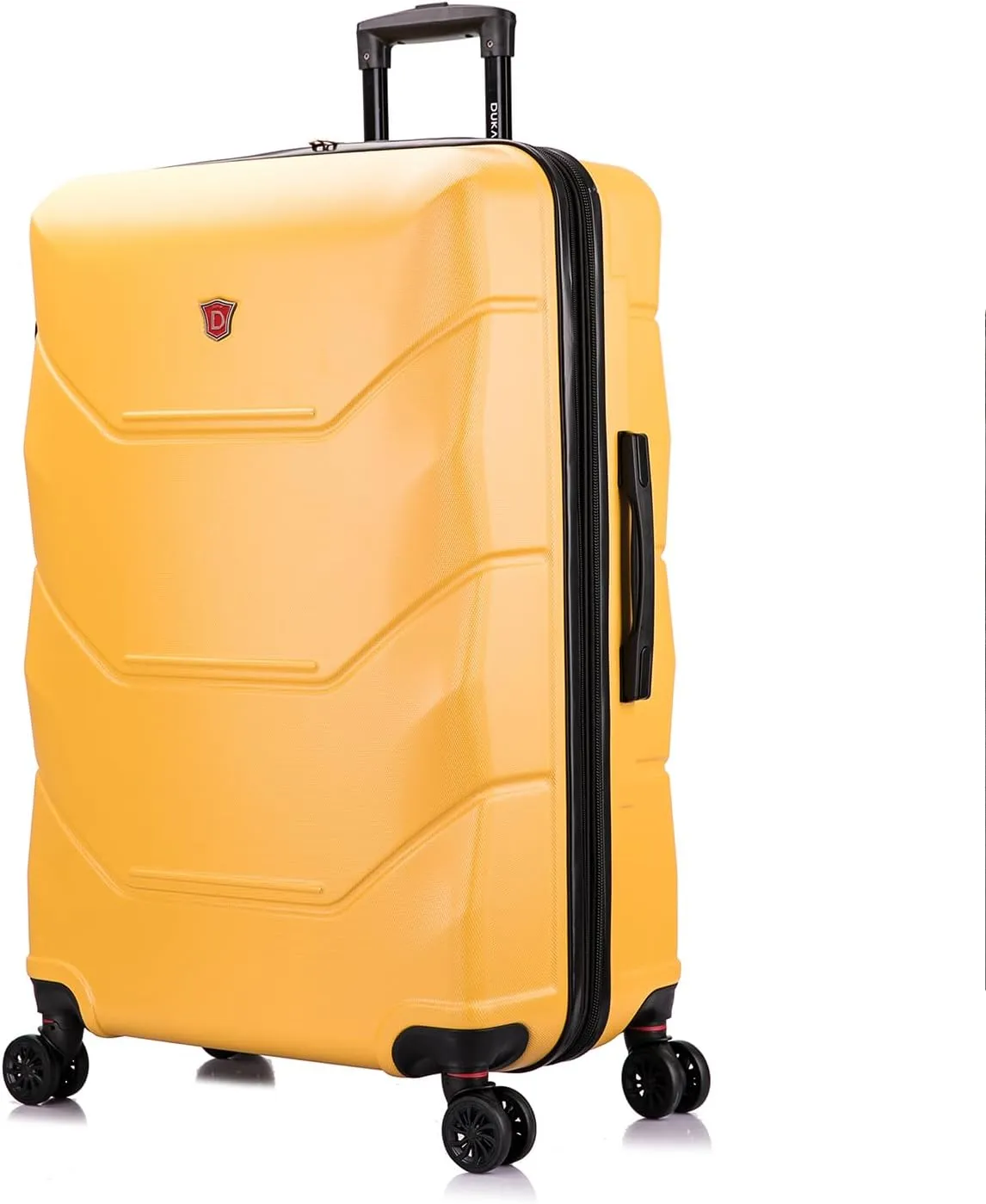 DUKAP ZONIX Luggage with Spinner Wheels | Durable Lightweight Hardside Suitcase, Spacious Travel Bag with Handle and Trolley | 30 Inch Large Checked Luggage | Mustard
