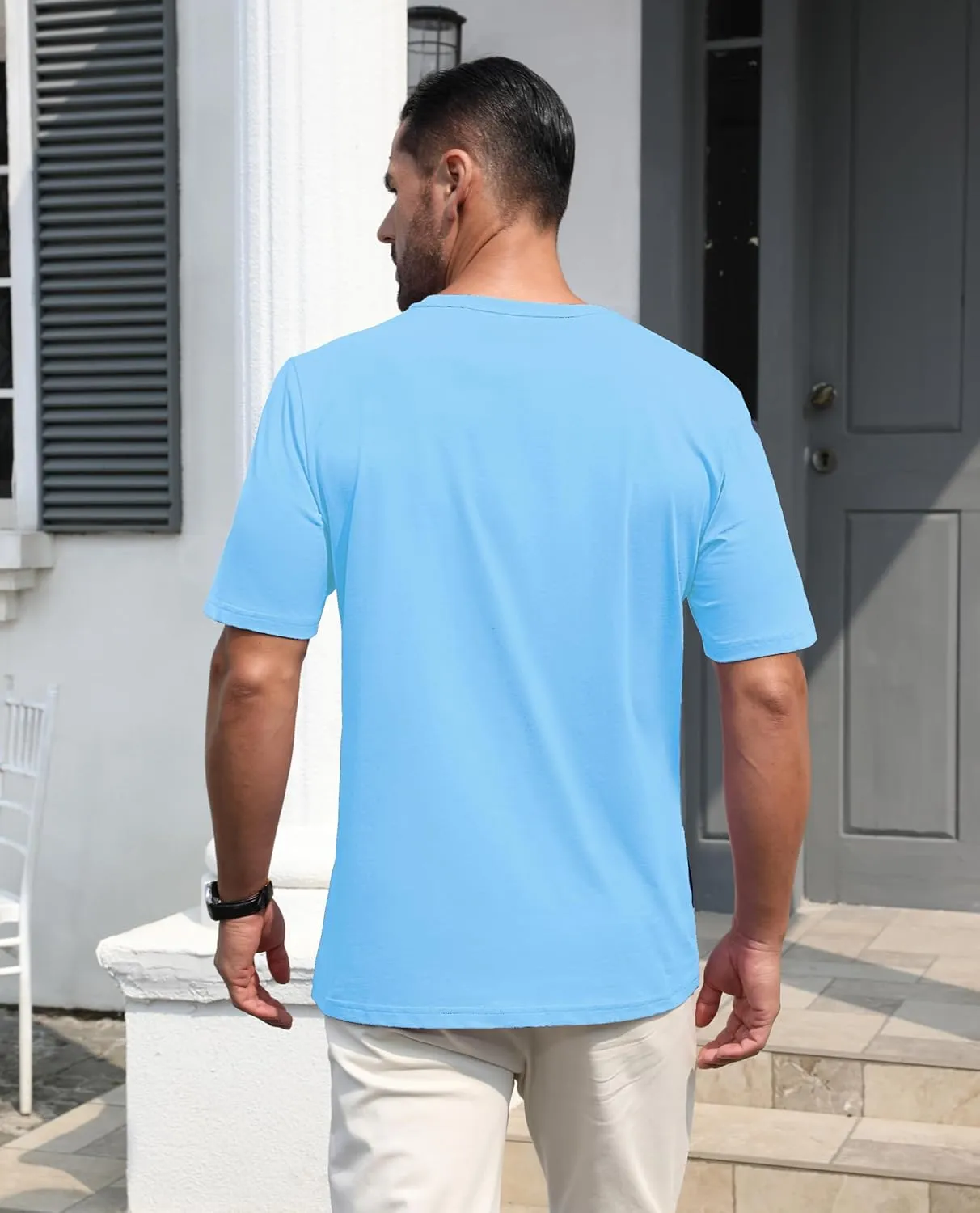 EKLENTSON Men's T-Shirts Short Sleeve Cotton Crew Neck Lightweight Tee Shirts Casual Summer Basic Tops with Pocket