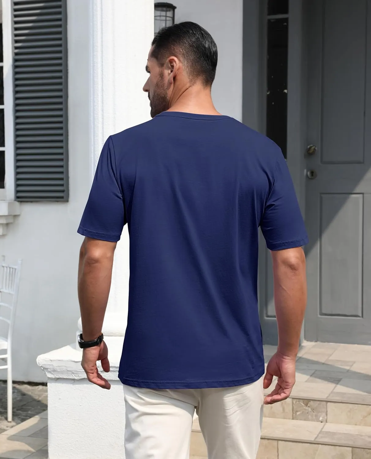 EKLENTSON Men's T-Shirts Short Sleeve Cotton Crew Neck Lightweight Tee Shirts Casual Summer Basic Tops with Pocket
