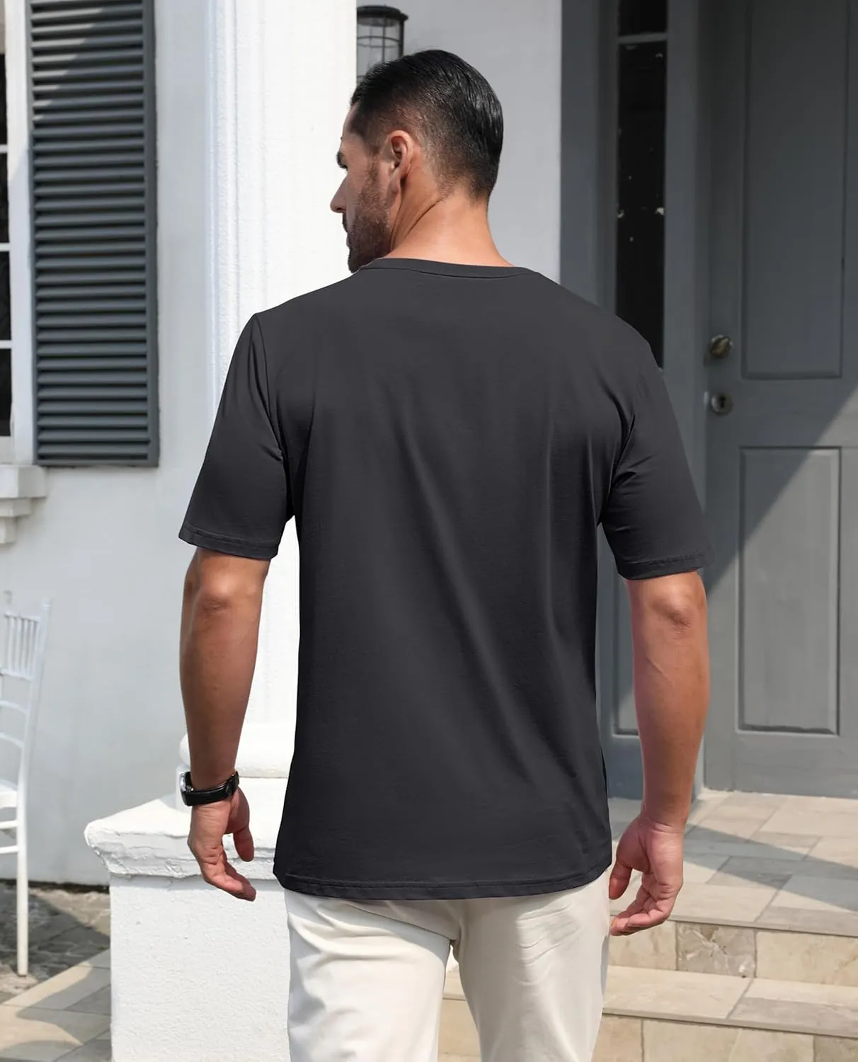 EKLENTSON Men's T-Shirts Short Sleeve Cotton Crew Neck Lightweight Tee Shirts Casual Summer Basic Tops with Pocket