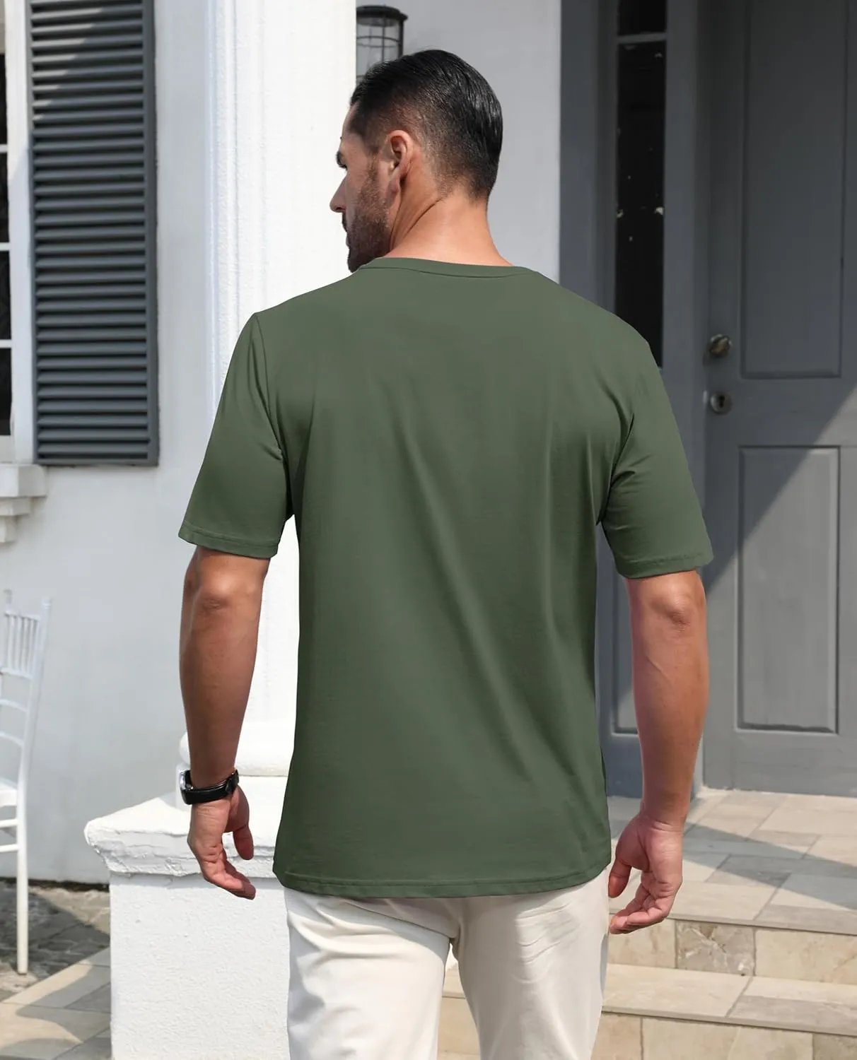 EKLENTSON Men's T-Shirts Short Sleeve Cotton Crew Neck Lightweight Tee Shirts Casual Summer Basic Tops with Pocket