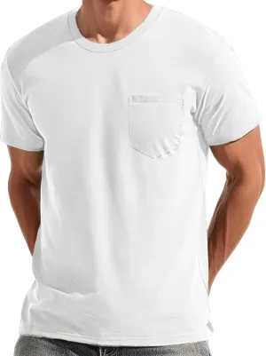 EKLENTSON Men's T-Shirts Short Sleeve Cotton Crew Neck Lightweight Tee Shirts Casual Summer Basic Tops with Pocket