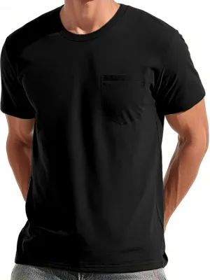 EKLENTSON Men's T-Shirts Short Sleeve Cotton Crew Neck Lightweight Tee Shirts Casual Summer Basic Tops with Pocket