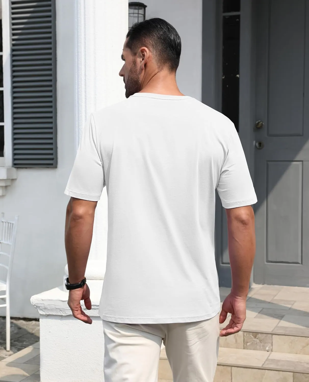 EKLENTSON Men's T-Shirts Short Sleeve Cotton Crew Neck Lightweight Tee Shirts Casual Summer Basic Tops with Pocket