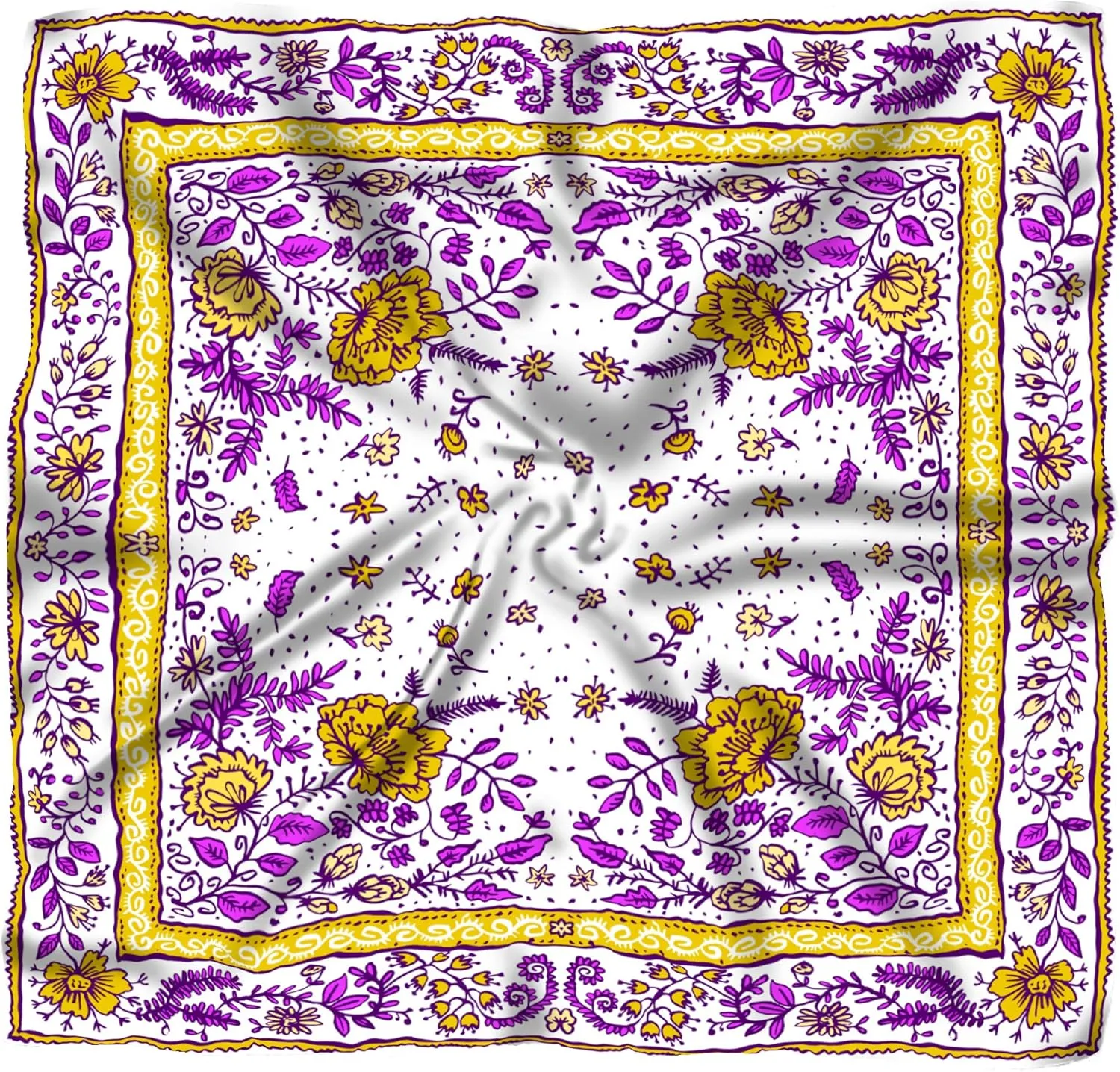 eloria Floral Printed Large Feel Printed Square Scarf Wrapes