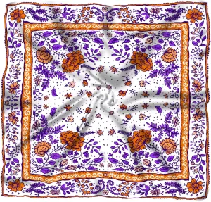 eloria Floral Printed Large Feel Printed Square Scarf Wrapes