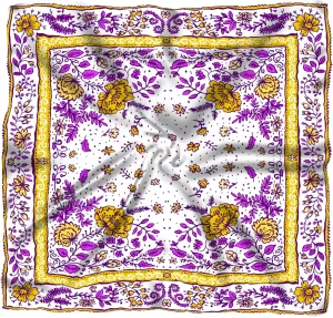 eloria Floral Printed Large Feel Printed Square Scarf Wrapes