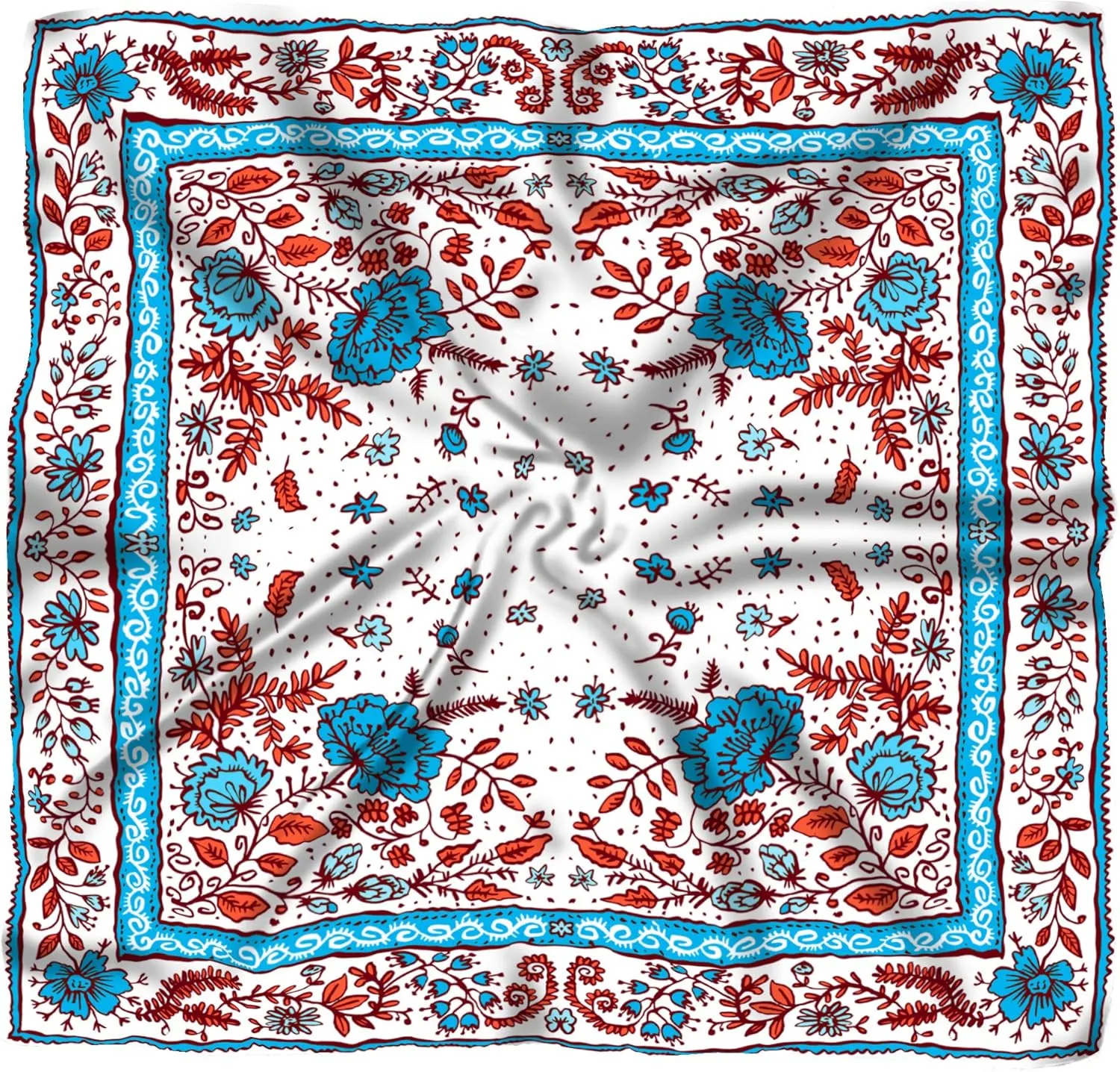 eloria Floral Printed Large Feel Printed Square Scarf Wrapes