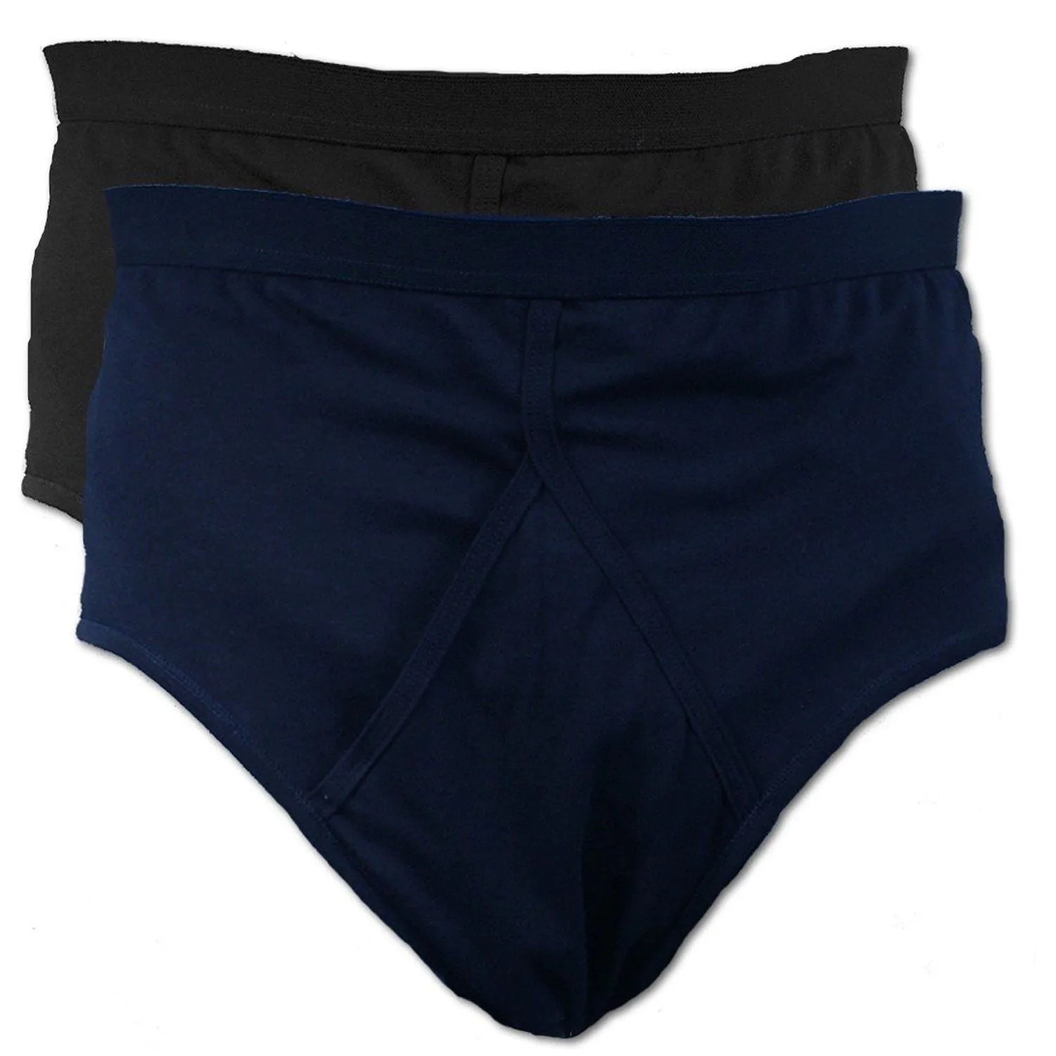 Espionage Men's Big Size Cotton Jersey Twin Pack Y Front Briefs 2XL-8XL