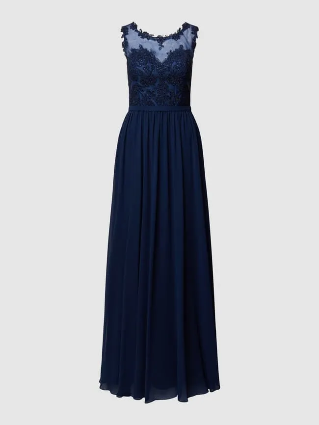 Evening dress with sequins Mascara, dark blue