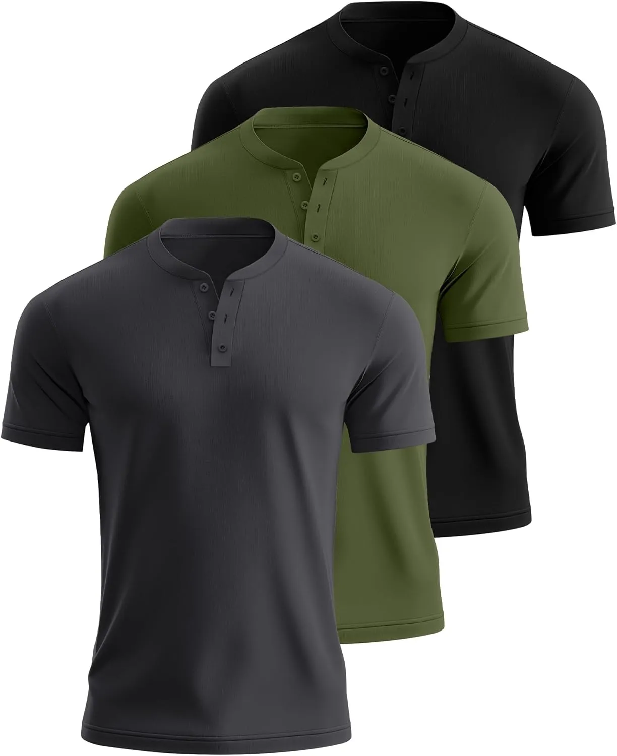 Ficerd 3 Pack Men's Big and Tall Shirts Cotton Short Sleeve Plus Size Tee Loose Fit Casual T Shirts Basic Oversized Tops