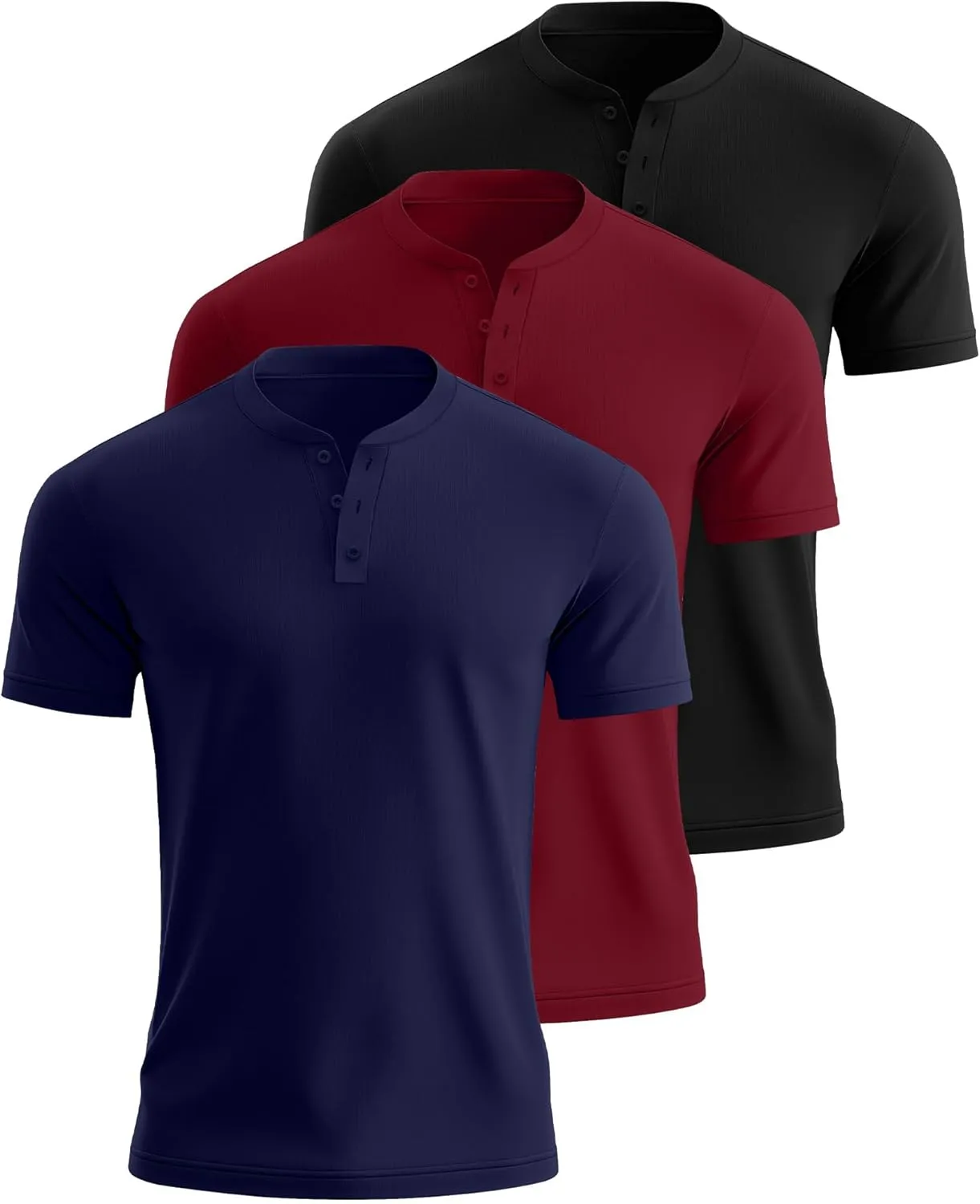 Ficerd 3 Pack Men's Big and Tall Shirts Cotton Short Sleeve Plus Size Tee Loose Fit Casual T Shirts Basic Oversized Tops