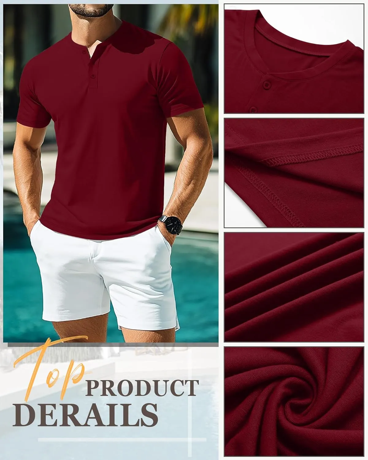 Ficerd 3 Pack Men's Big and Tall Shirts Cotton Short Sleeve Plus Size Tee Loose Fit Casual T Shirts Basic Oversized Tops