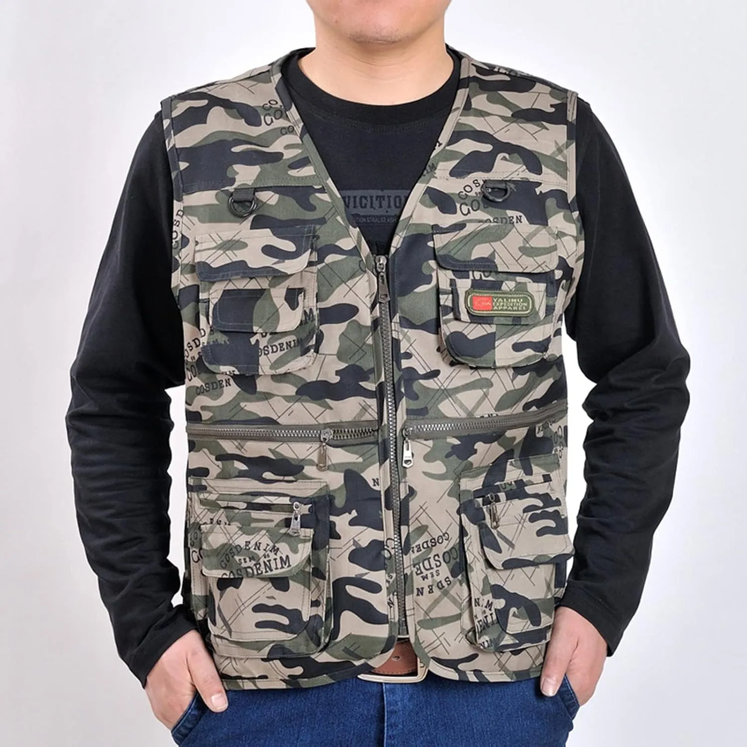 Fishing Vests for Men Casual Breatheable Sleeveless Multi Pockets Jacket Outdoor Hunting Travel Cargo Waistcoat Gilet