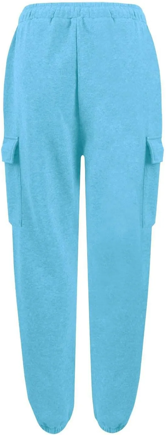 Fleece Lined Joggers Women Winter Pants 2025 Womens Warm Sweatpants Hiking Pants Sweat Cargo Pants High Waisted Drawstring