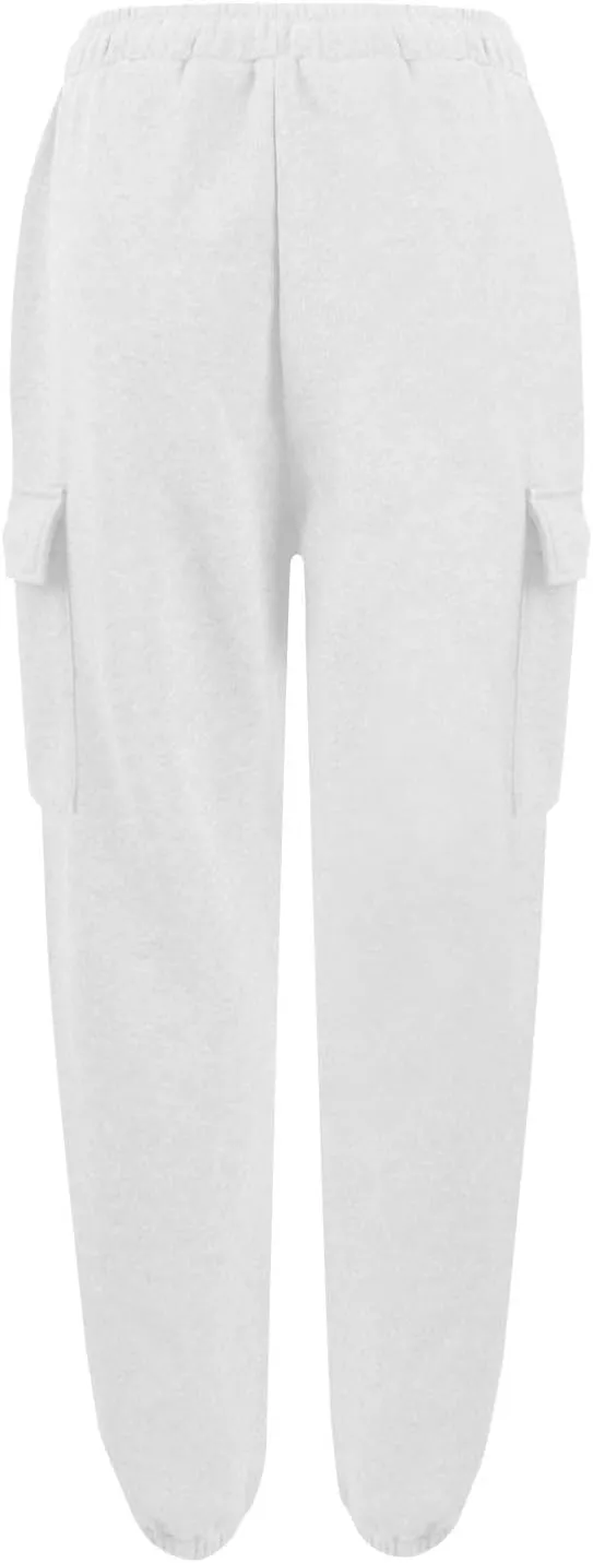 Fleece Lined Joggers Women Winter Pants 2025 Womens Warm Sweatpants Hiking Pants Sweat Cargo Pants High Waisted Drawstring