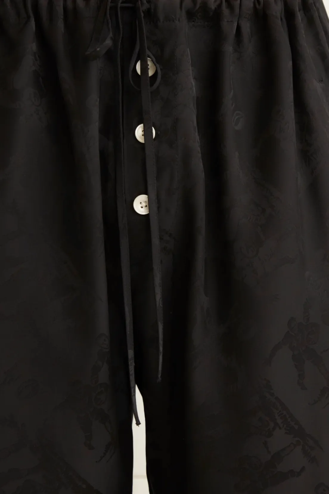 Football Jacquard Pajama Pants - Black