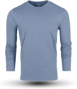 Fresh Clean Threads Mens Long Sleeve T-Shirt - Pre Shrunk Soft Fitted Premium Classic Tee - Men's T Shirts Cotton Poly