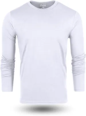 Fresh Clean Threads Mens Long Sleeve T-Shirt - Pre Shrunk Soft Fitted Premium Classic Tee - Men's T Shirts Cotton Poly