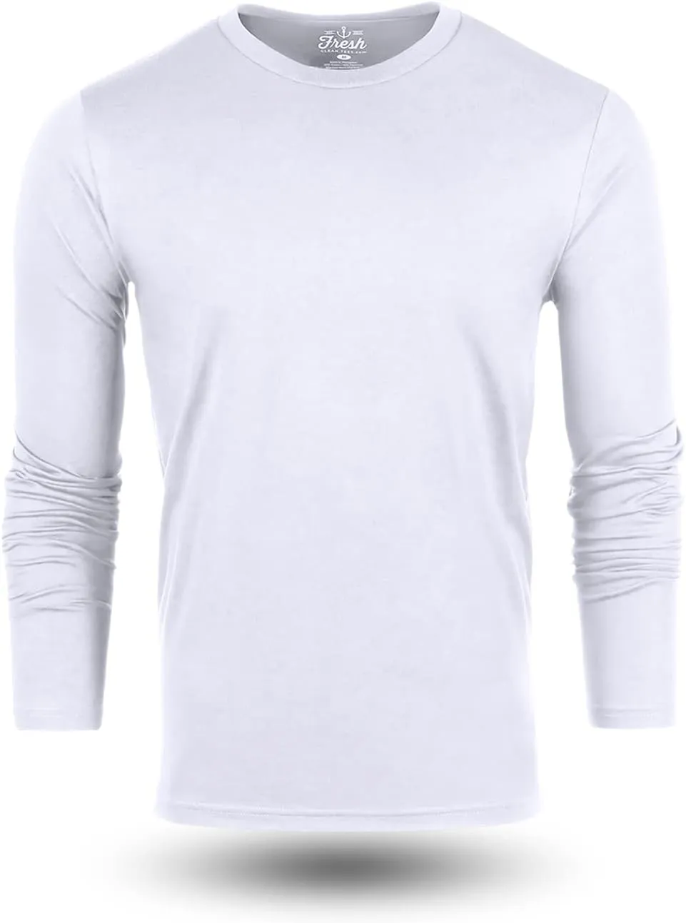 Fresh Clean Threads Mens Long Sleeve T-Shirt - Pre Shrunk Soft Fitted Premium Classic Tee - Men's T Shirts Cotton Poly