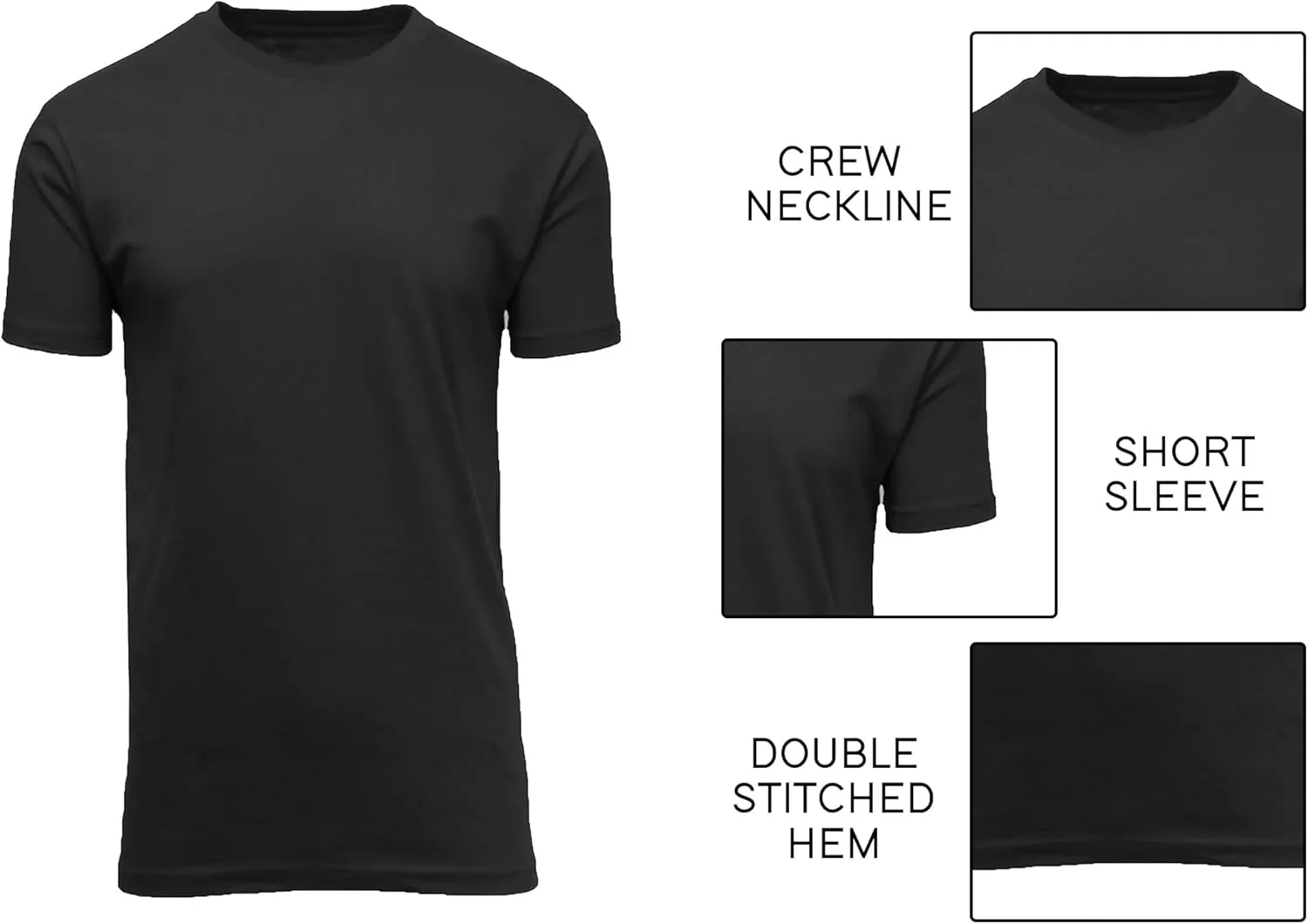 Galaxy by Harvic Mens Crew Neck Undershirts (3-Pack, 6-Pack and 9-Pack)
