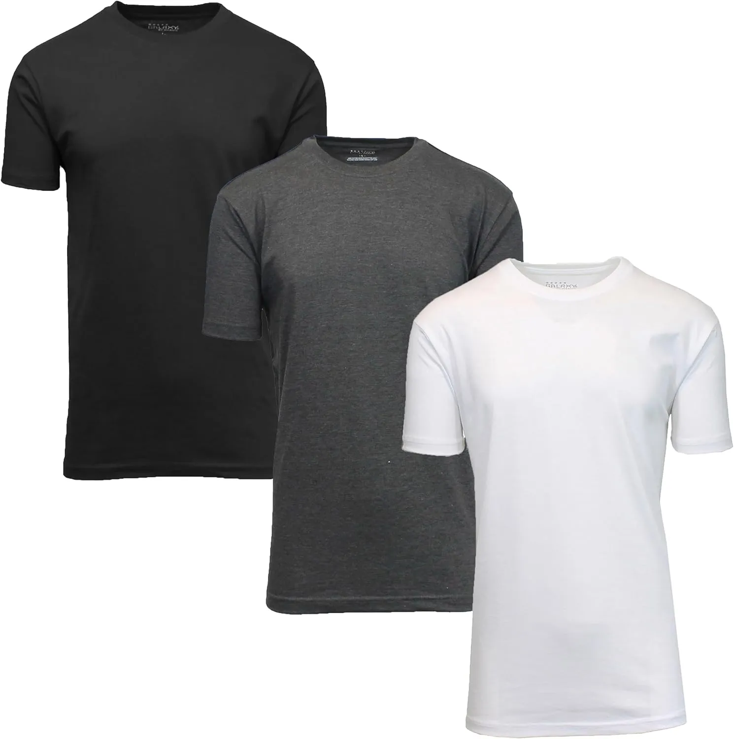 Galaxy by Harvic Mens Crew Neck Undershirts (3-Pack, 6-Pack and 9-Pack)