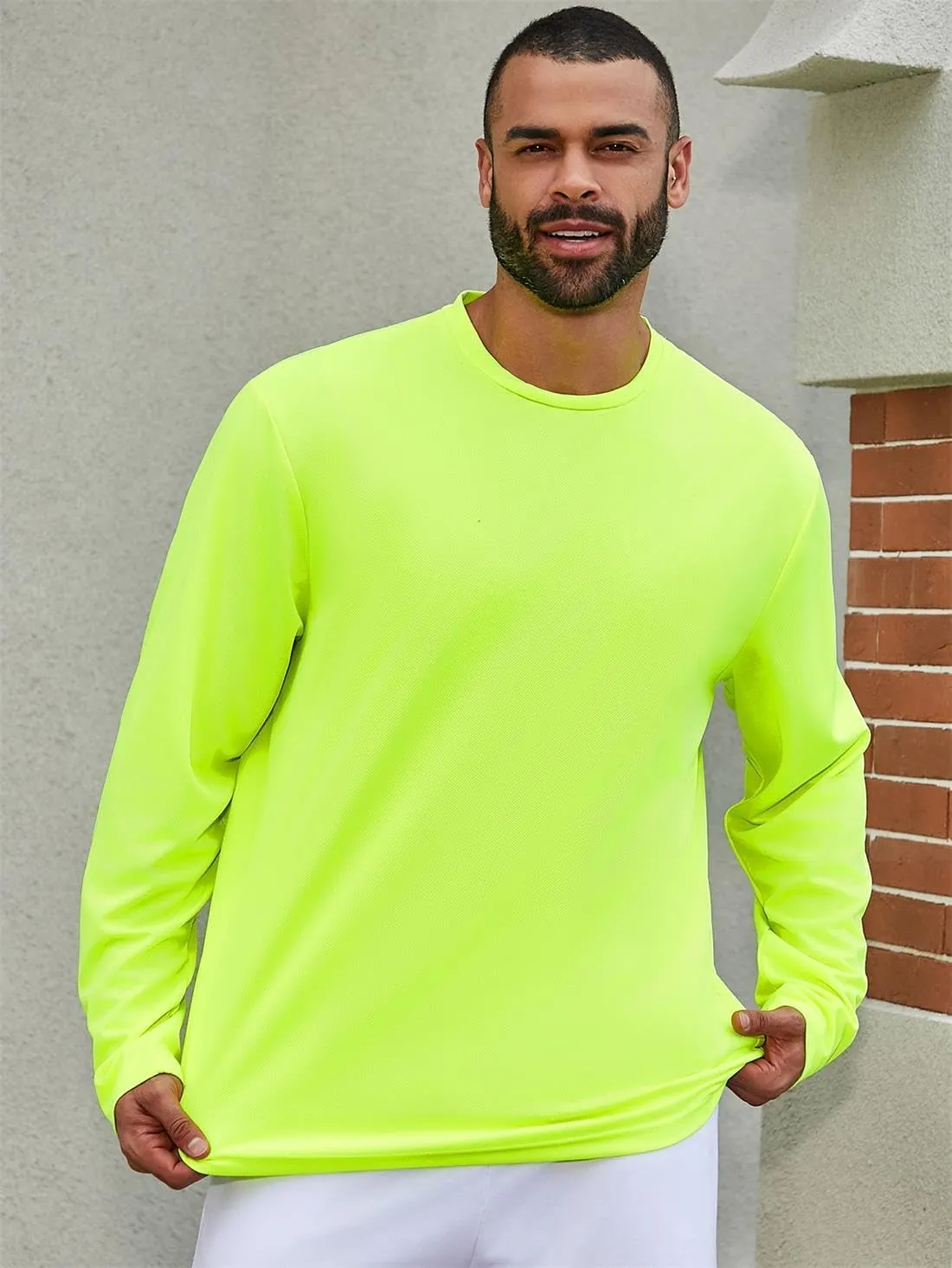 Gary Com Men Long Sleeve T-Shirts Pack Quick Dry Athletic Running Activewear Workout Tee UPF 50  Sun Protection Shirt for Men